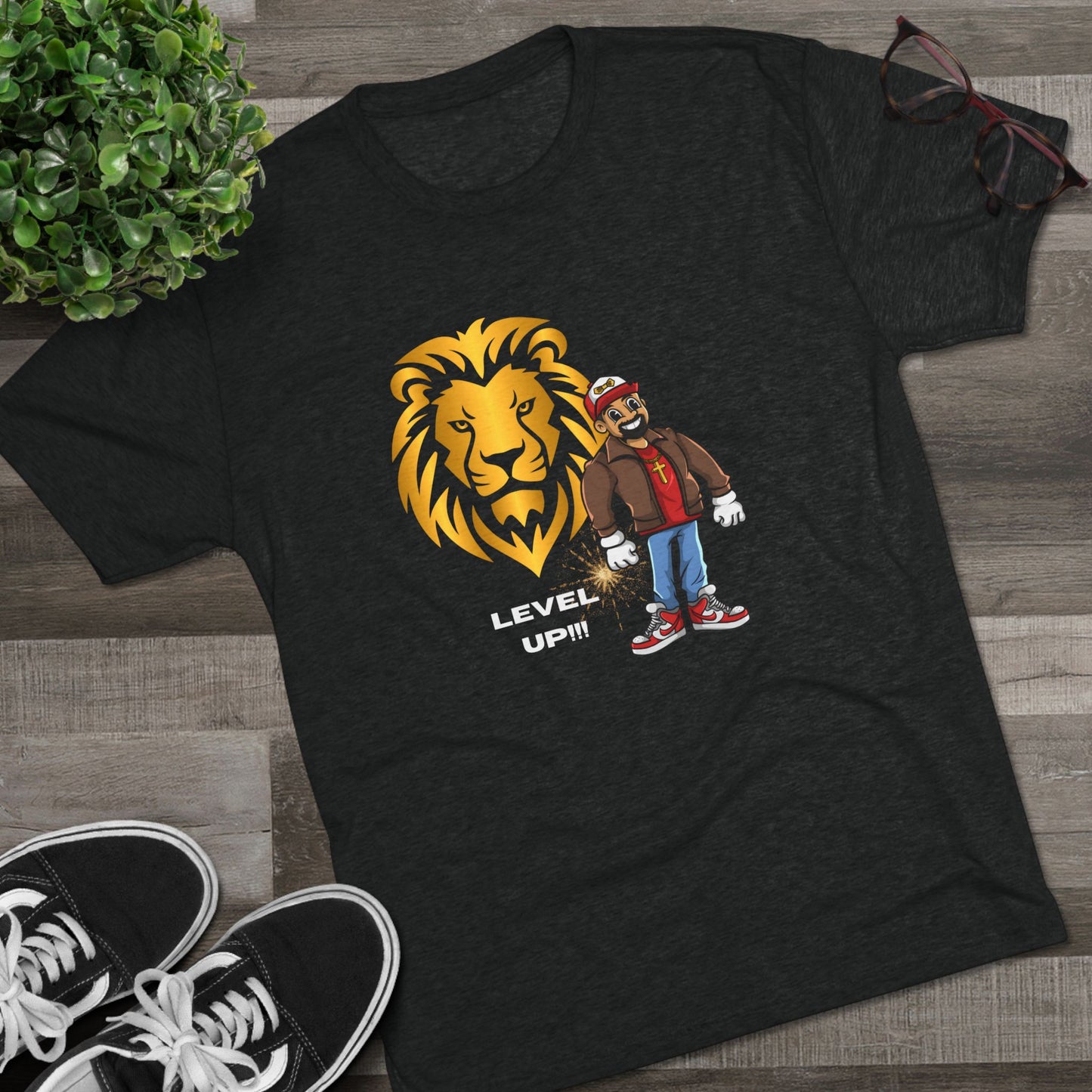 Bowtie Be Great Lion Heart Unisex Tri-Blend Crew Tee