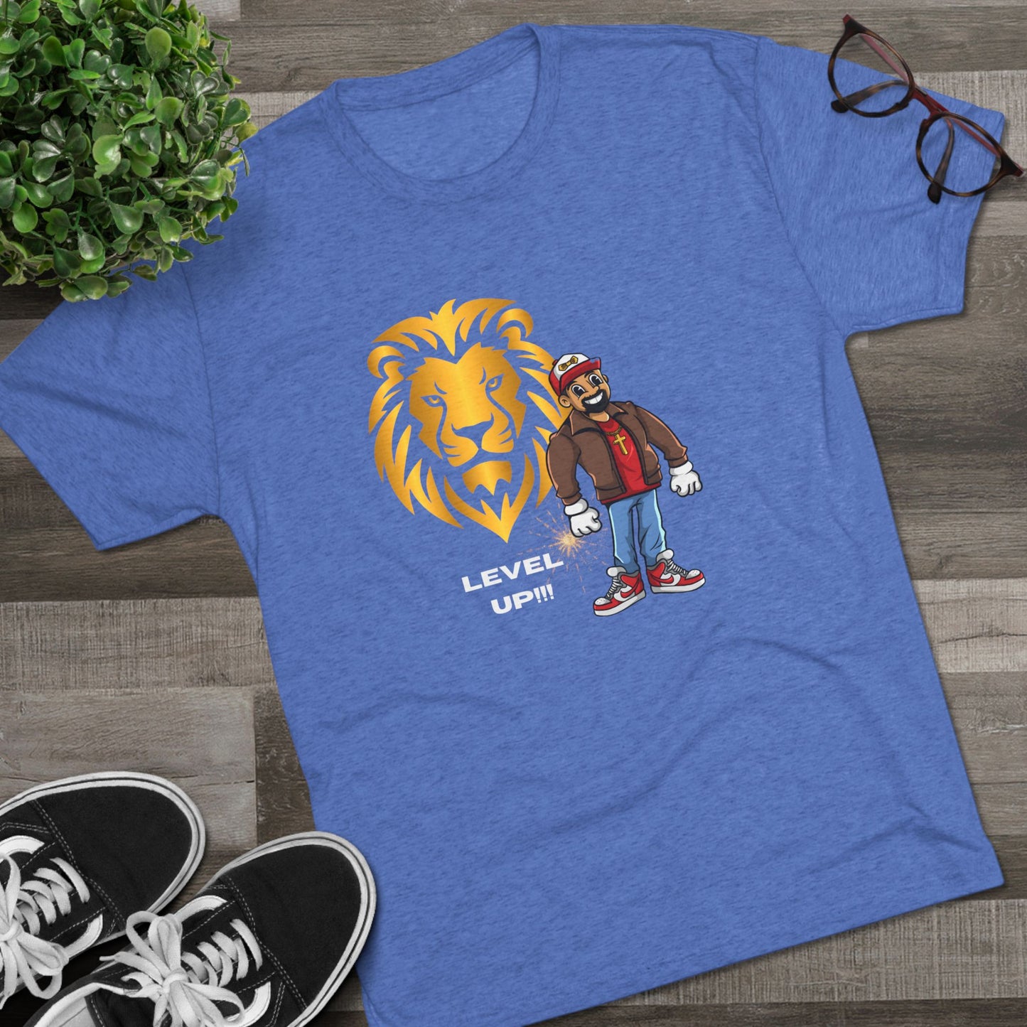 Bowtie Be Great Lion Heart Unisex Tri-Blend Crew Tee