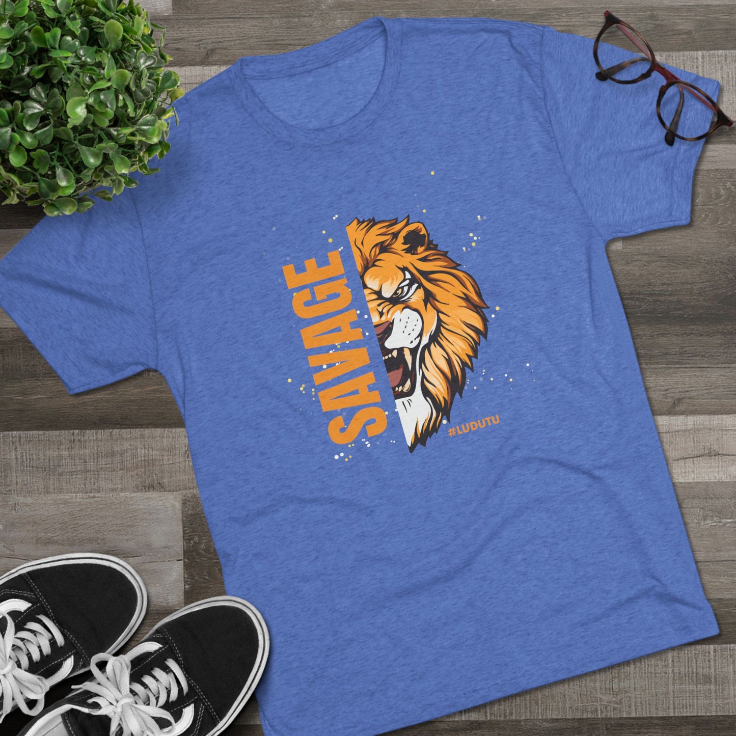 Bowtie Tiger Savage Unisex Tri-Blend Crew Tee