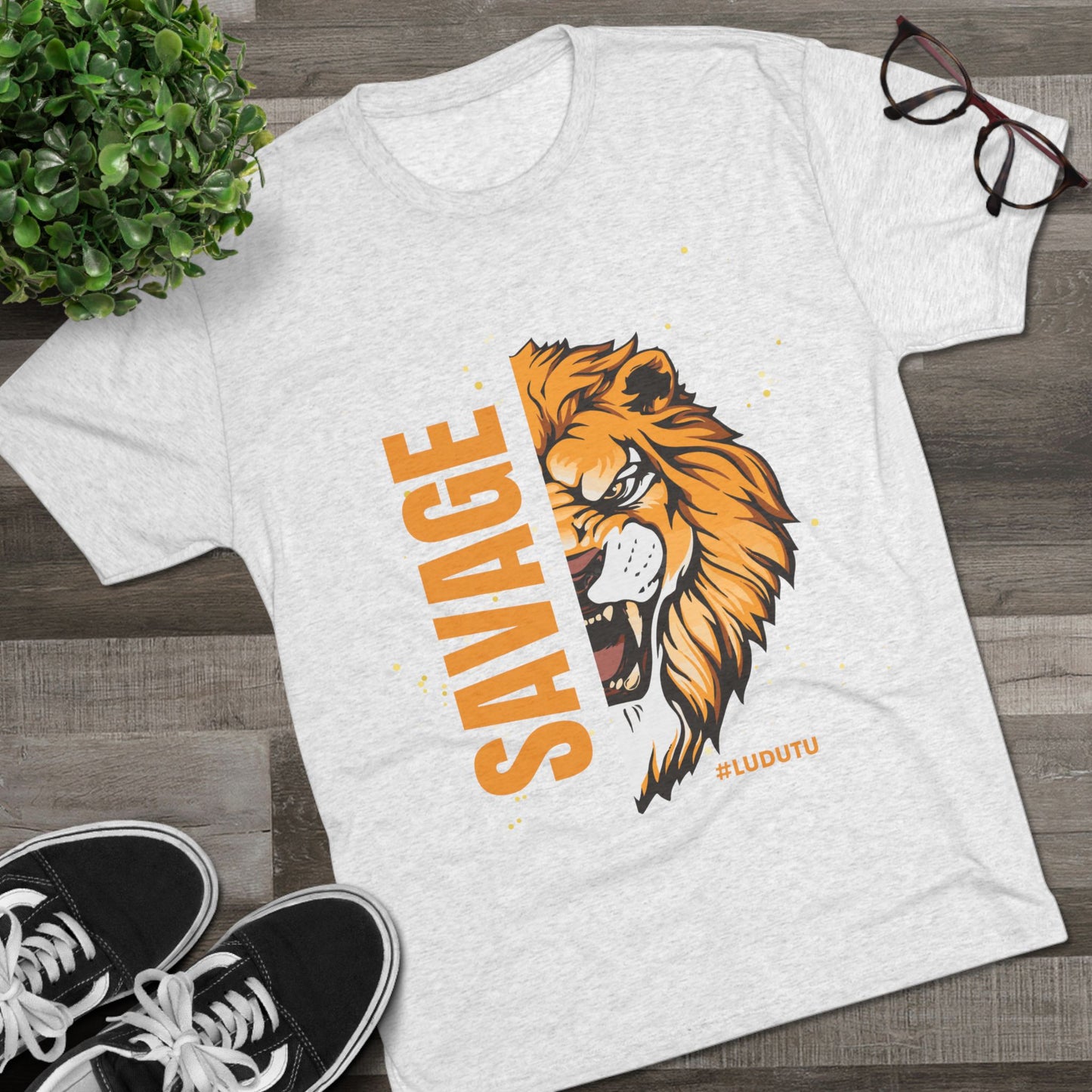 Bowtie Tiger Savage Unisex Tri-Blend Crew Tee