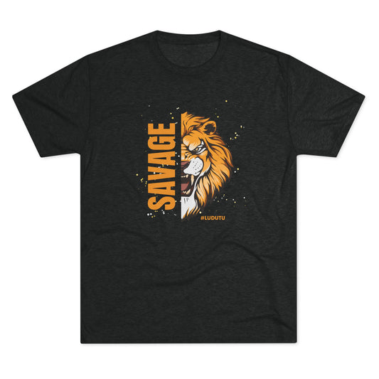 Bowtie Tiger Savage Unisex Tri-Blend Crew Tee