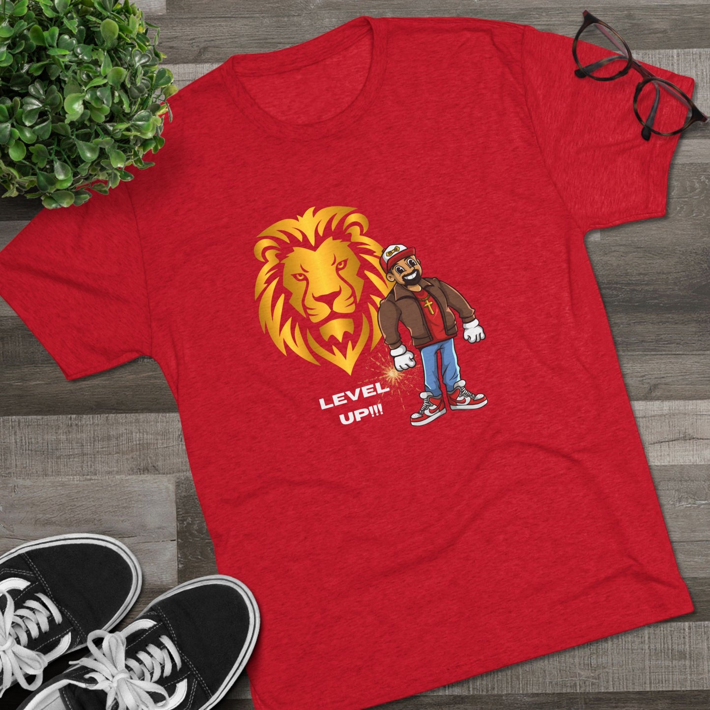 Bowtie Be Great Lion Heart Unisex Tri-Blend Crew Tee