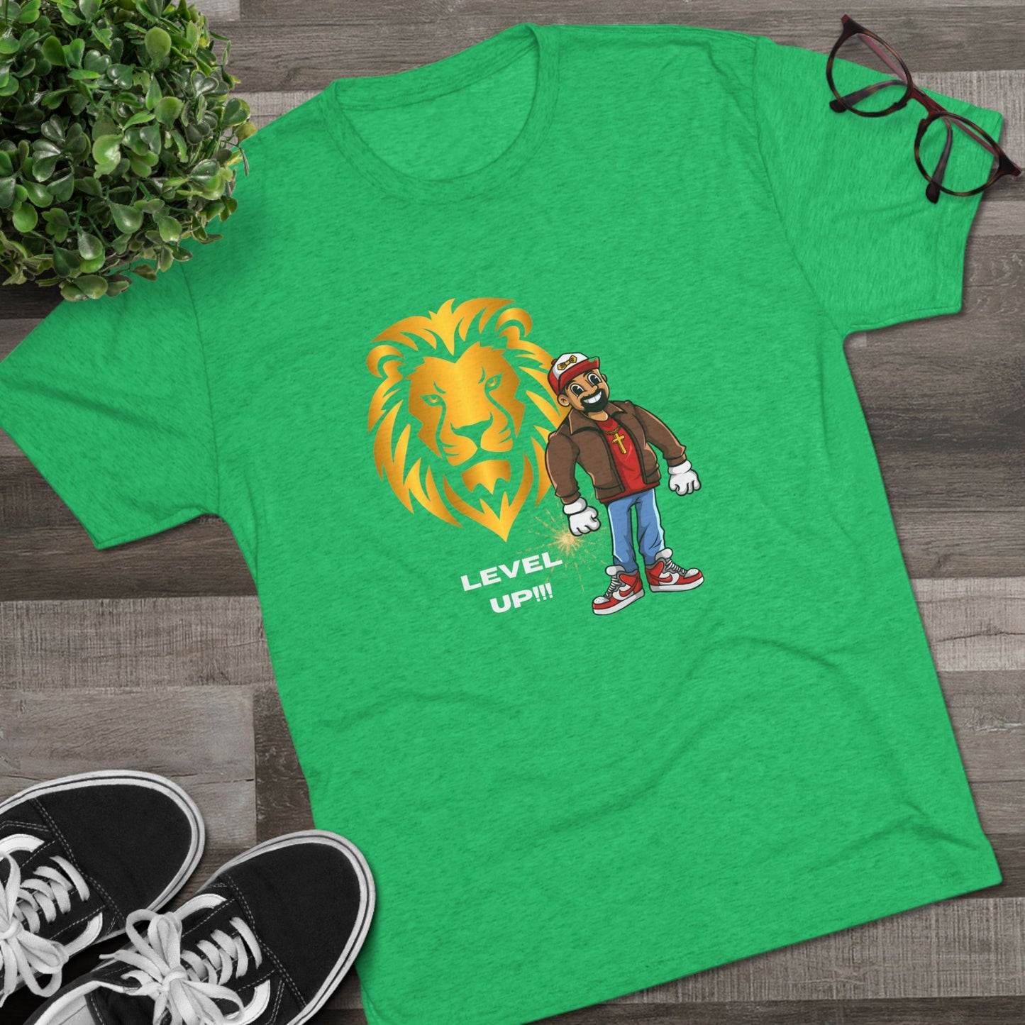 Bowtie Be Great Lion Heart Unisex Tri-Blend Crew Tee