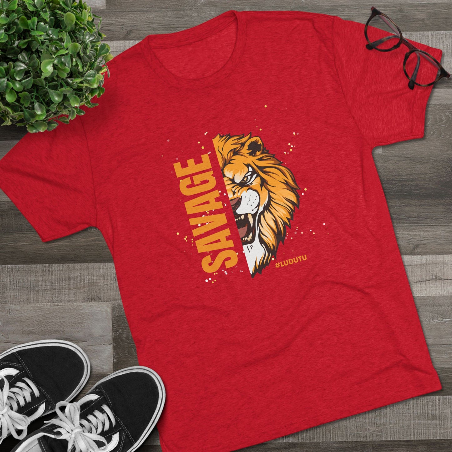 Bowtie Tiger Savage Unisex Tri-Blend Crew Tee