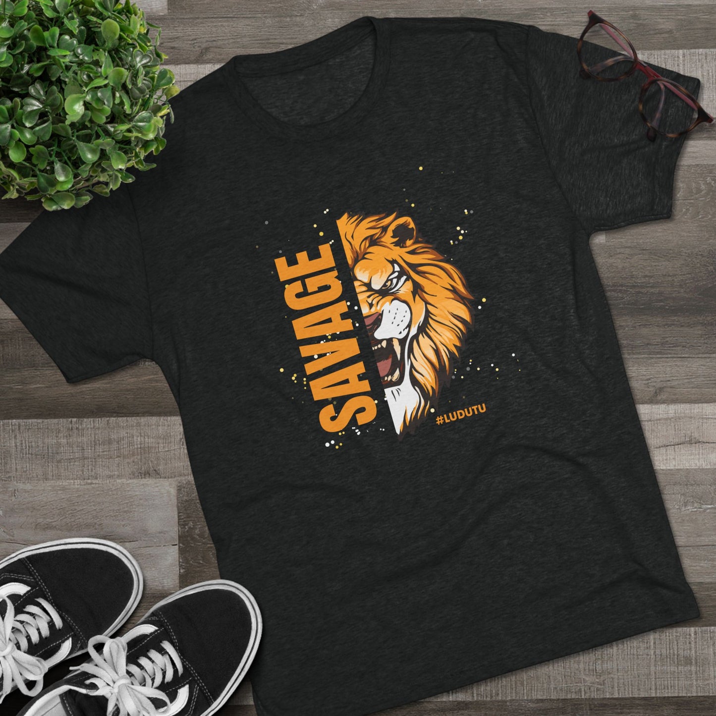 Bowtie Tiger Savage Unisex Tri-Blend Crew Tee